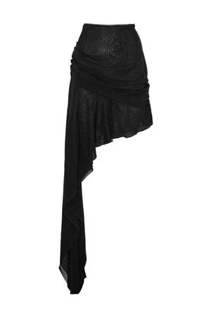 Black silk asymmetrical skirt THE ANDAMANE | T180361ATNS038999